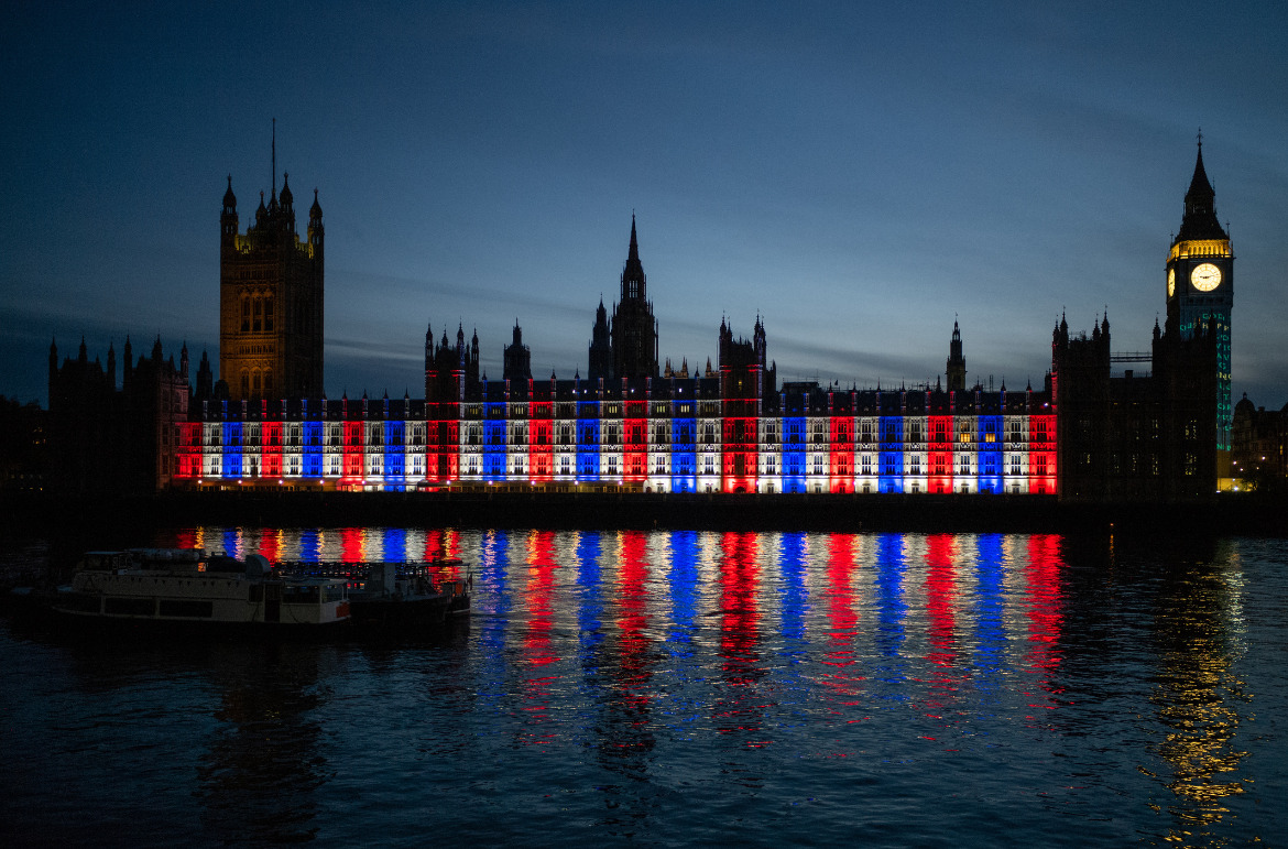 Palace of Westminster illuminated with ZENIT W600's for King Charles Coronation